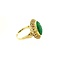 vintage Gold ring with aventurine 14 krt