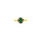 vintage Gold ring with emerald and diamond 14 crt