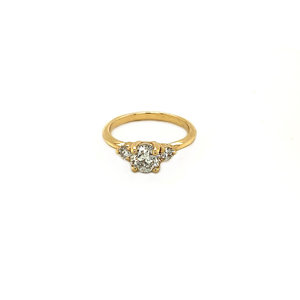 Gold ring with diamond 14 krt