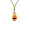 vintage Gold pendant with stripe agate 14 krt