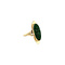 vintage Gold ring with jade 14 krt