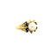 vintage Gold ring with pearl and sapphire 18 krt