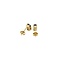 vintage Gold ear studs with diamond and sapphire 14 krt