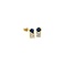 vintage Gold ear studs with diamond and sapphire 14 krt