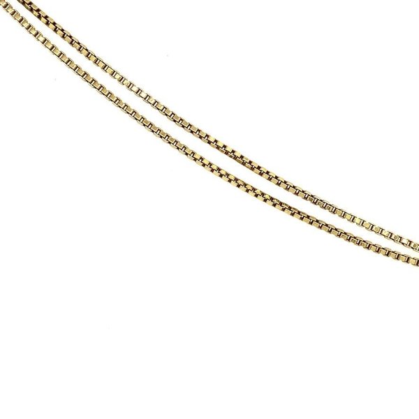 vintage Gold necklace with garnet 14 krt