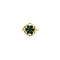 vintage Gold ring with malachite 14 krt