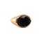 vintage Gold ring with smoking topaz 14 krt