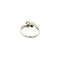 vintage Witgouden slag ring met diamant 14 krt