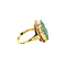 vintage Gold ring with jade 14 krt