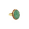 vintage Gouden ring met jade 14 krt