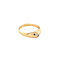 vintage Rose gold pinky ring with diamond 14 krt