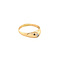 vintage Rosegouden pinkring met diamant 14 krt