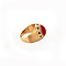 vintage Rose gold ring with red coral 18 krt