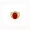 vintage Rose gold ring with red coral 18 krt