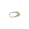 vintage Witgouden ring met parel en diamant 14 krt