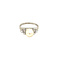 vintage Witgouden ring met parel en diamant 14 krt