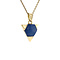 vintage Gold pendant with star sapphire 14 krt