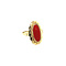 vintage Gold ring with red coral 14 crt