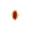 vintage Gold ring with red coral 14 crt