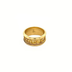 Gold zodiac ring 18 krt
