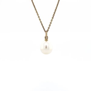 Pearl pendant with gold eye 14 krt