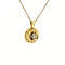 vintage Gold pendant with diamond 14 krt