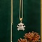 vintage Gold bear pendant with diamond 18 krt