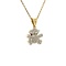 vintage Gold bear pendant with diamond 18 krt