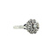 vintage Witgouden entourage ring met diamant 14 krt