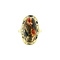 vintage Gouden ring met mos agaat 14 krt