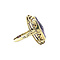 vintage Gouden ring met alexandriet 14 krt