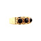 vintage Bicolour gouden ring met granaat 14 krt