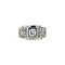 vintage Witgouden ring met diamant 18 krt