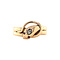 vintage Rose gold ring with diamond and ruby 14 krt