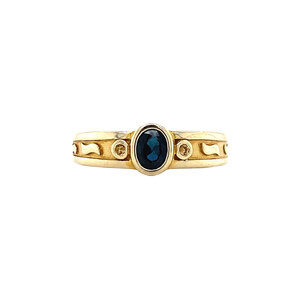 Ring met saffier 9 krt
