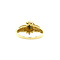 vintage Ring met saffier en diamant 9 krt