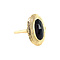 vintage Gouden ring with garnet 14 krt