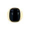 vintage Gold signet ring with onyx 14 krt