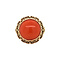 vintage Gouden ring met bloedkoraal 14 krt