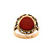 vintage Gouden ring met bloedkoraal 14 krt
