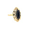 vintage Gold ring with garnet 14 krt