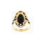 vintage Gold ring with garnet 14 krt