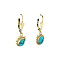 vintage Gold earrings with turquoise 14 krt