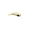 vintage Gold strike ring with sapphire and diamond 18 crt