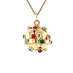 Gold cocktail pendant 18 crt