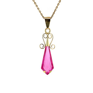 Gold pendant with ruby 14 crt
