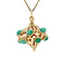 vintage Gold pendant with jade 14 crt