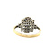 vintage Bicolour gold ring with diamond 14 crt 925