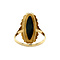 vintage Gouden ring met hematiet 14 krt