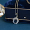 vintage Gold entourage pendant with zirconia and sapphire 14 crt